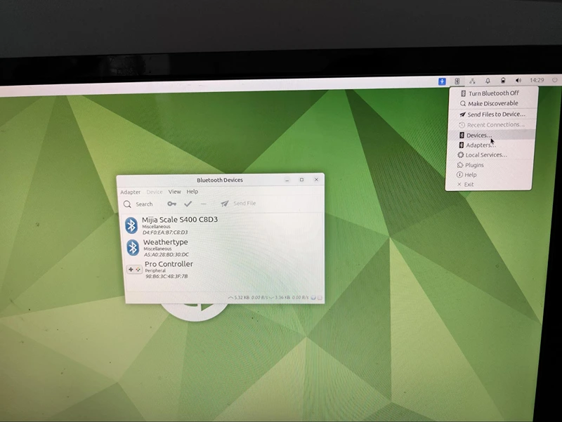 Bluetooth applet on Ubuntu Mate