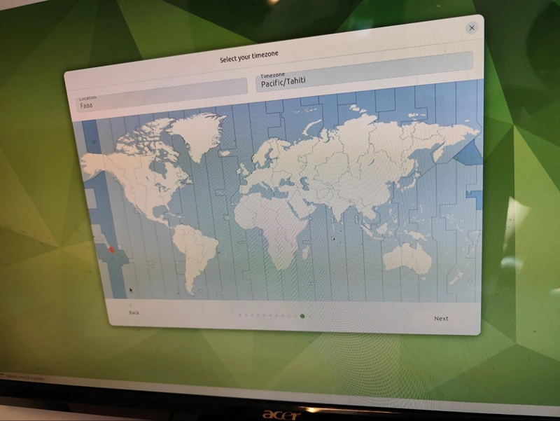 Timezone selection, Ubuntu mate 24.04