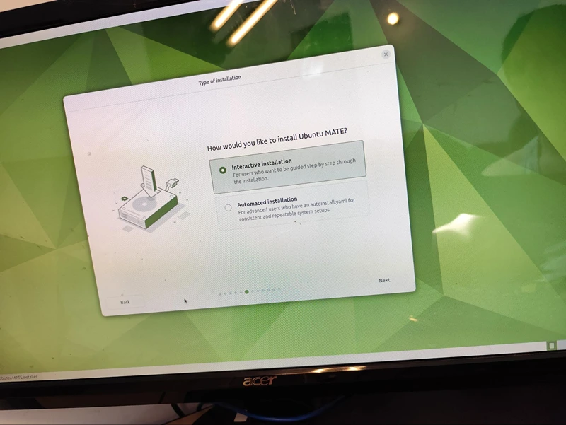 Installation option, ubuntu mate, 2024.
